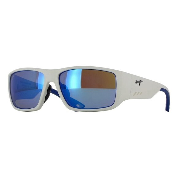 New MAUI JIM Keha AF White Polarised Wraparound B664 05 Sunglasses Women - Picture 1 of 4